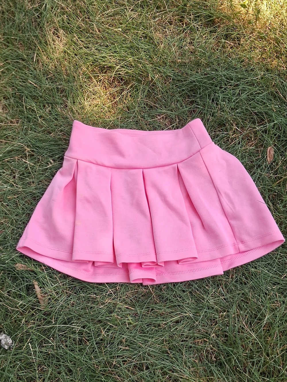 Pink Pleated Mini Skirt - Kid's Casual Skirt